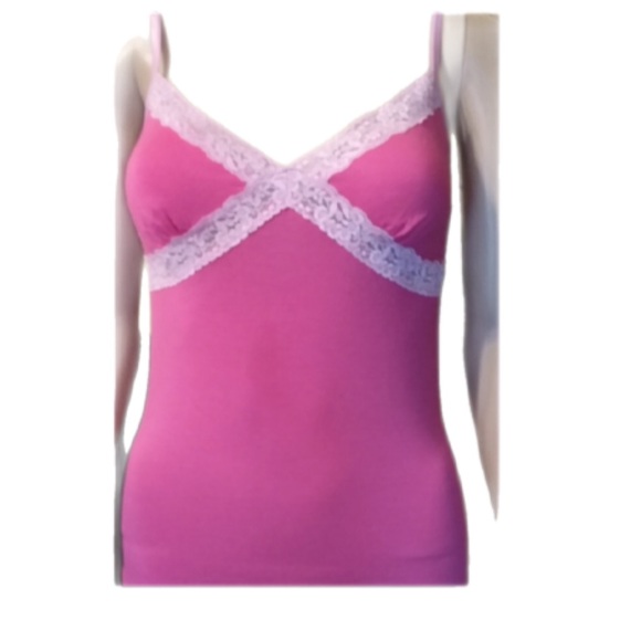 ⚡️SALE⚡️ PINK Victoria’s Secret PINK Spaghetti Strap Tank XS lace details - Picture 2 of 8